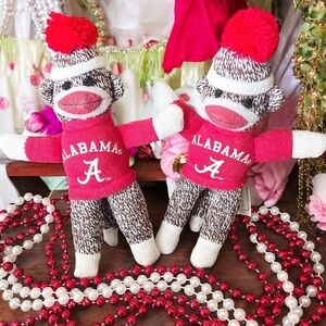 2 Plushland Alabama Monkeys With Beads NWOT